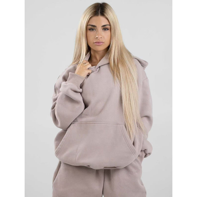Women's oversized hoodie with kangaroo pocket and soft fleece lining Mune Fashion