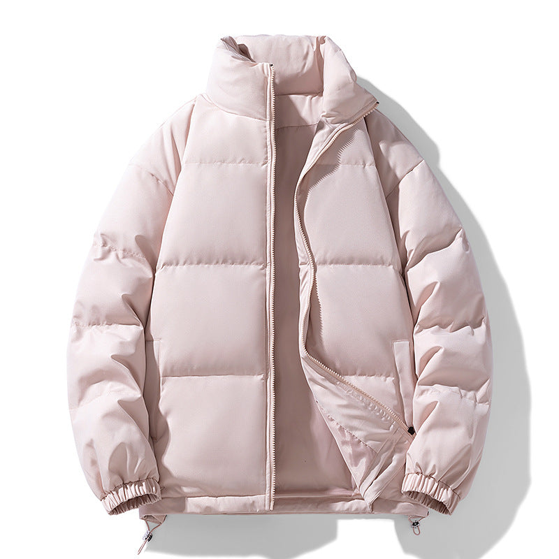 Men's Padded Puffer Jacket with High Stand Collar, Windproof Outer Layer and Adjustable Drawstring Hem Mune Fashion
