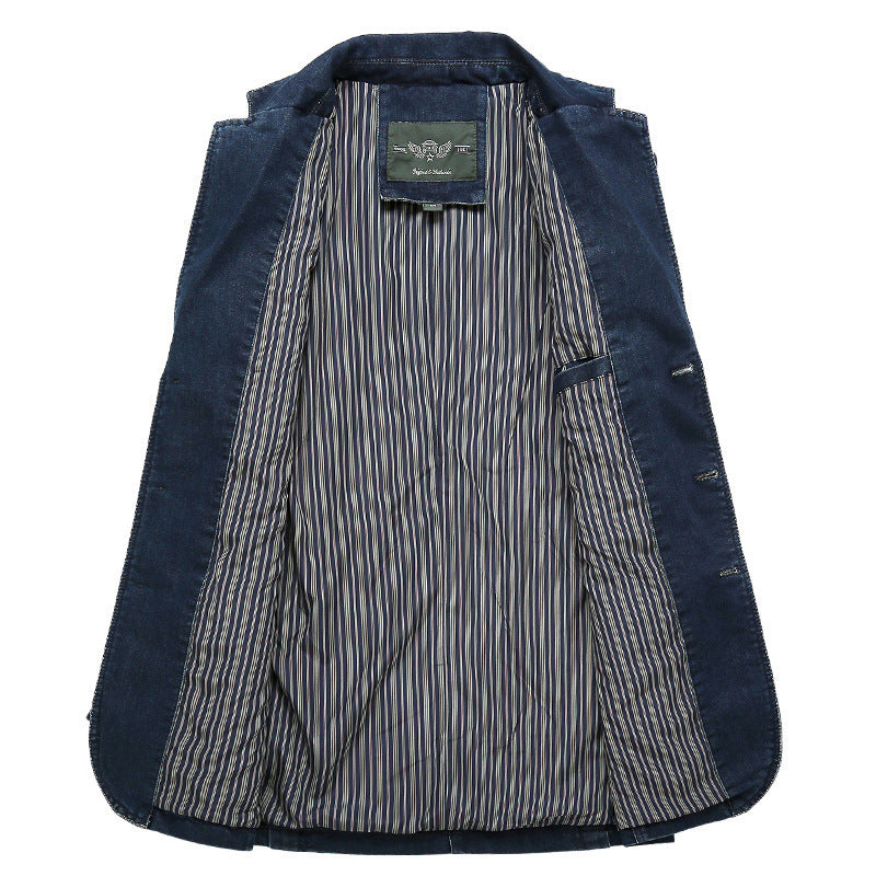 Men's Elegant Denim Blazer Mune Fashion