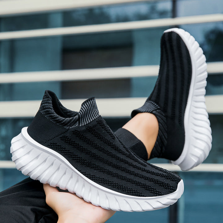 Unisex seamless knit slip-on sneakers with elastic sock collar and profiled cushioning sole profile Mune Fashion