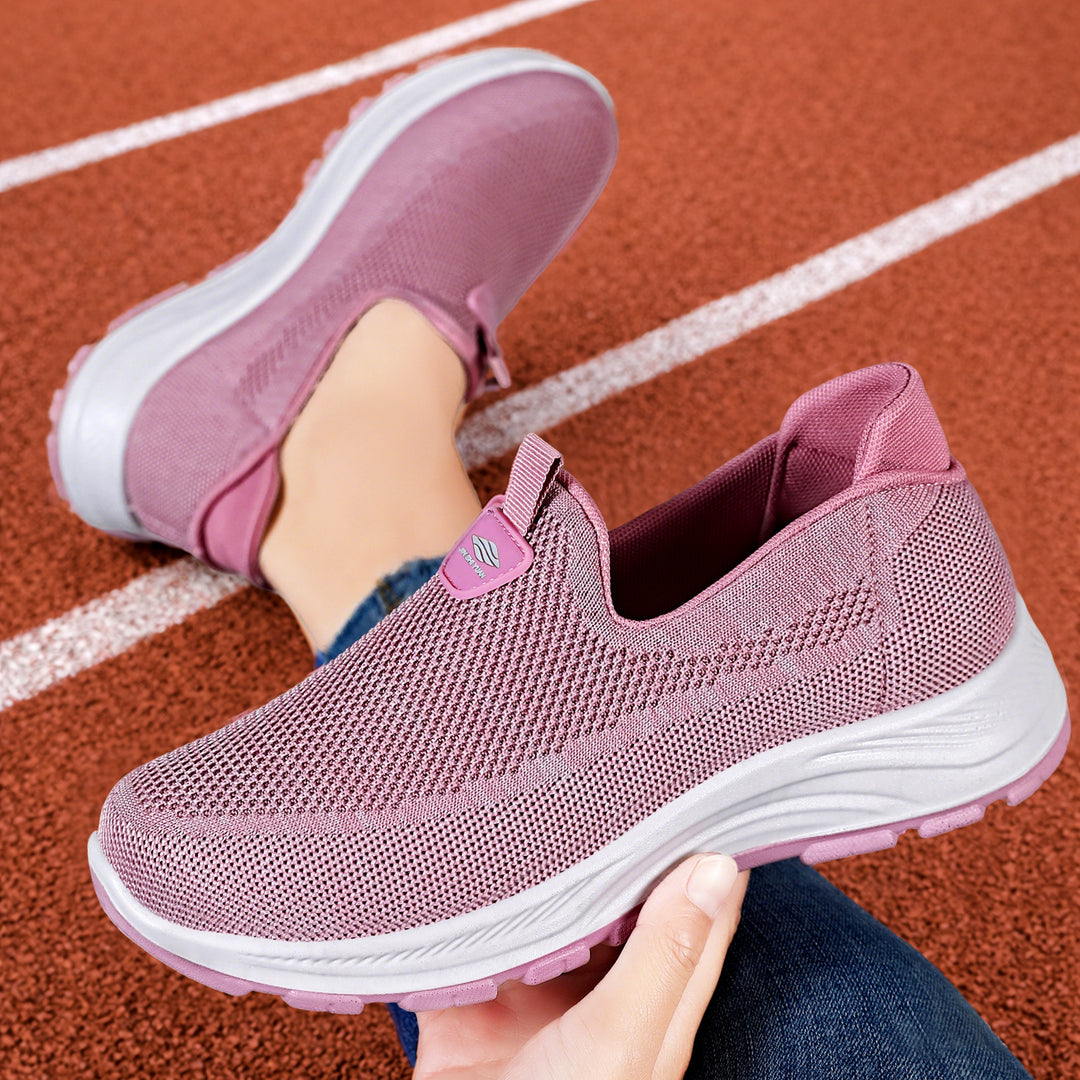 Women's seamless knitted comfort slip-on sneaker with elastic entry and shock-absorbing EVA midsole Mune Fashion