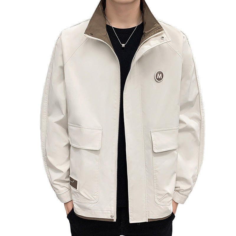 Men's lightweight transitional jacket with hidden pockets Mune Fashion