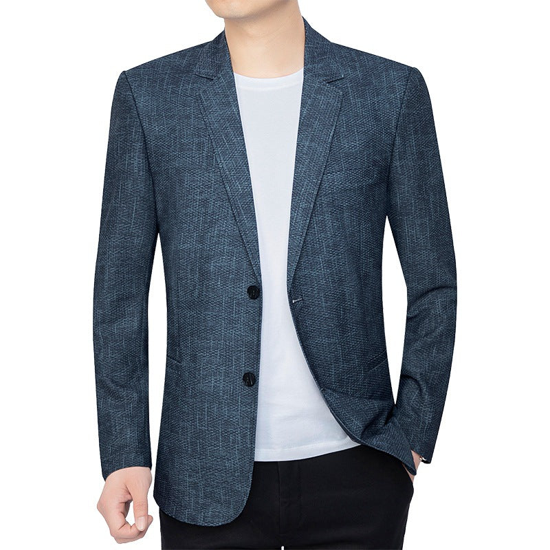 Men's Unstructured Slim-Fit Blazer with Light Stretch and Half Lining Mune Fashion
