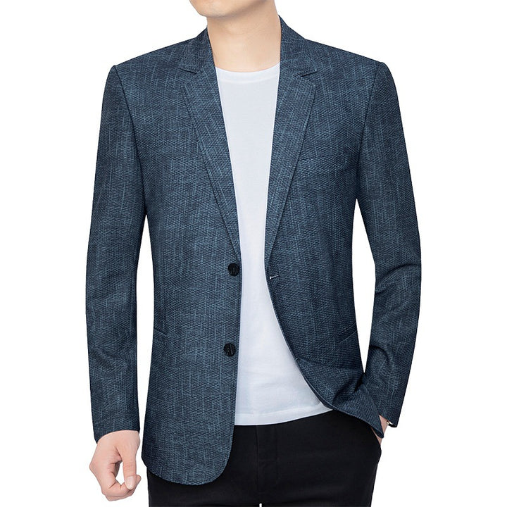 Men's Unstructured Slim-Fit Blazer with Light Stretch and Half Lining Mune Fashion