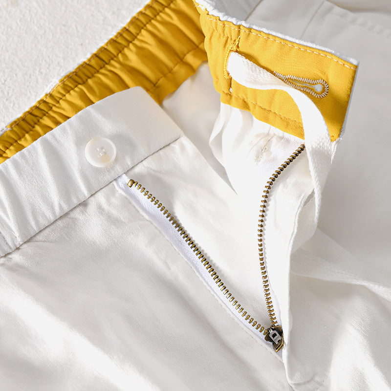Men's cotton chinos with elastic waistband and tapered fit Mune Fashion