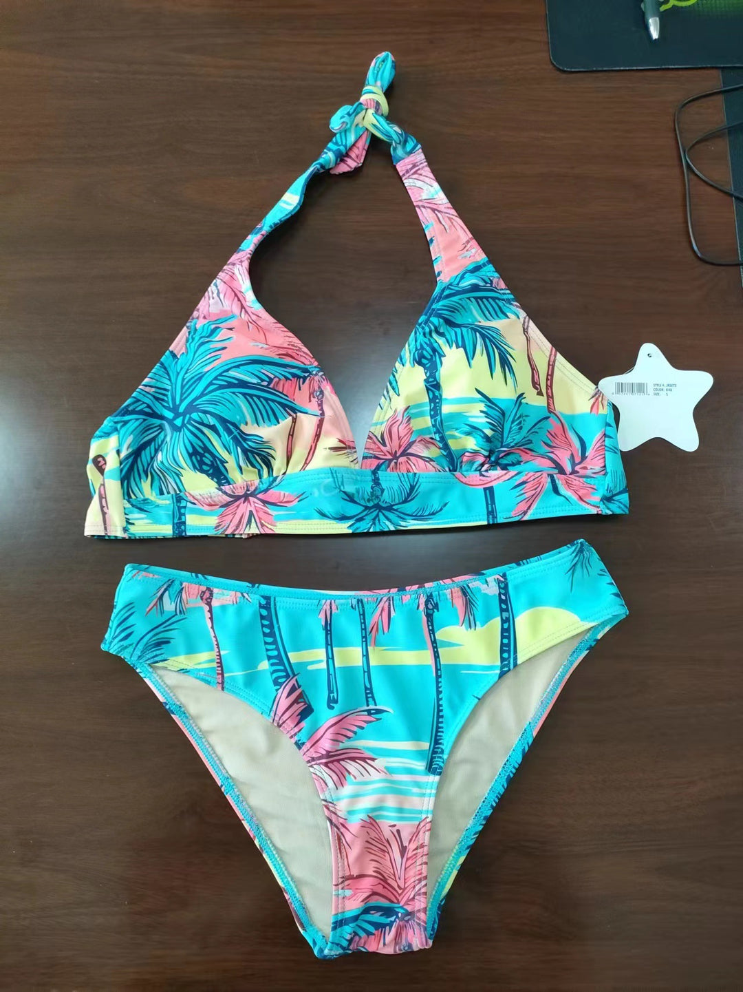 Women's triangle bikini with creative knot design Mune Fashion