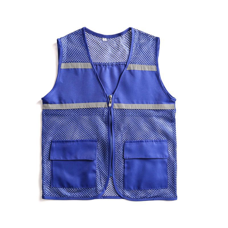 Unisex Visible Utility Vest with Breathable Mesh, Reflective Straps and Generous Front Pockets Mune Fashion