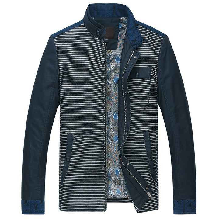 Men's field jacket with contrast inserts and chest zip pocket Mune Fashion