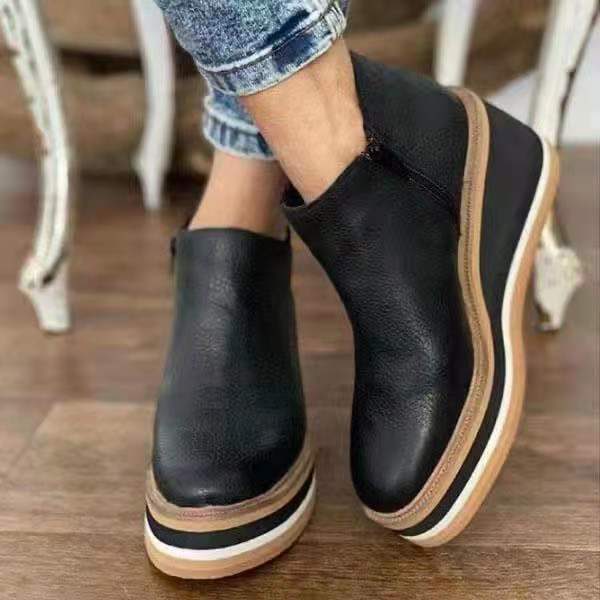 Women's ankle boots with hidden platform and elastic entrance strips Mune Fashion