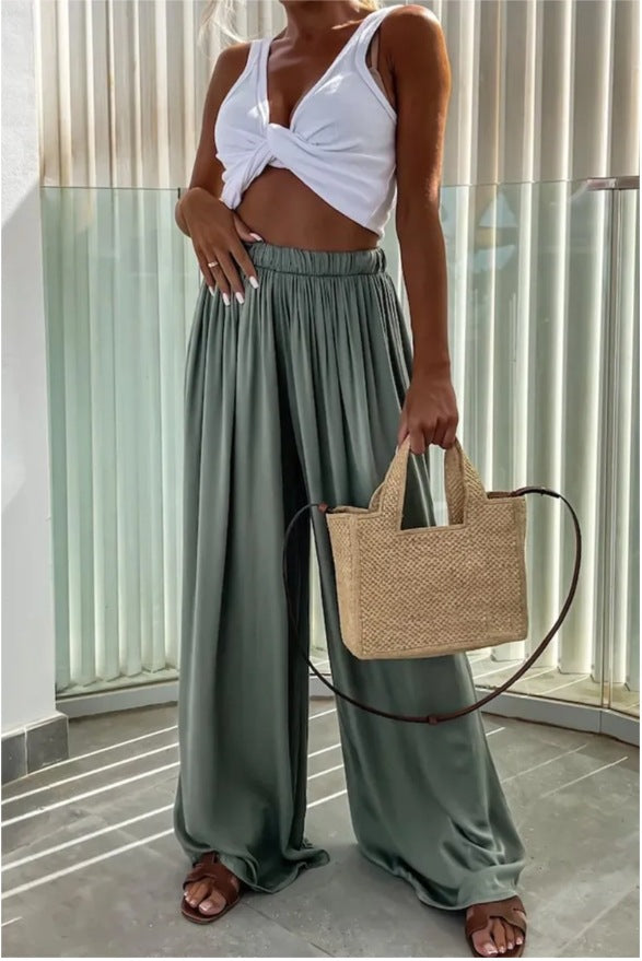 Ladies Elegant and Airy Palazzo Pants Mune Fashion