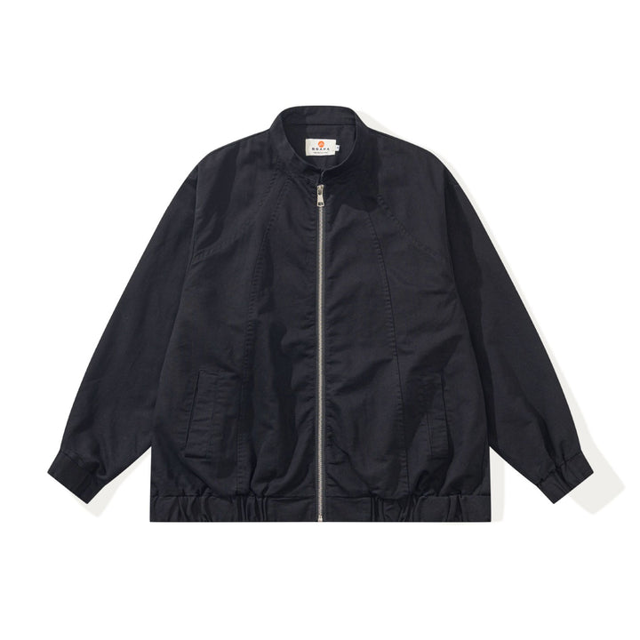 Unisex Stylishly Cut Canvas Zip Jacket with Stand-Up Collar, Drawstring Hem and Utility Pockets Mune Fashion