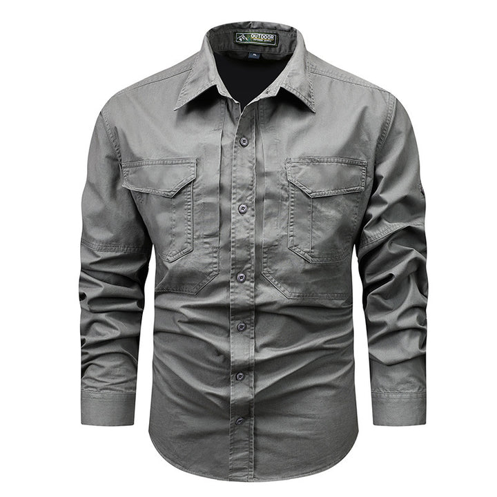 Men's Field Shirt made of durable cotton canvas with reinforced seam details Mune Fashion