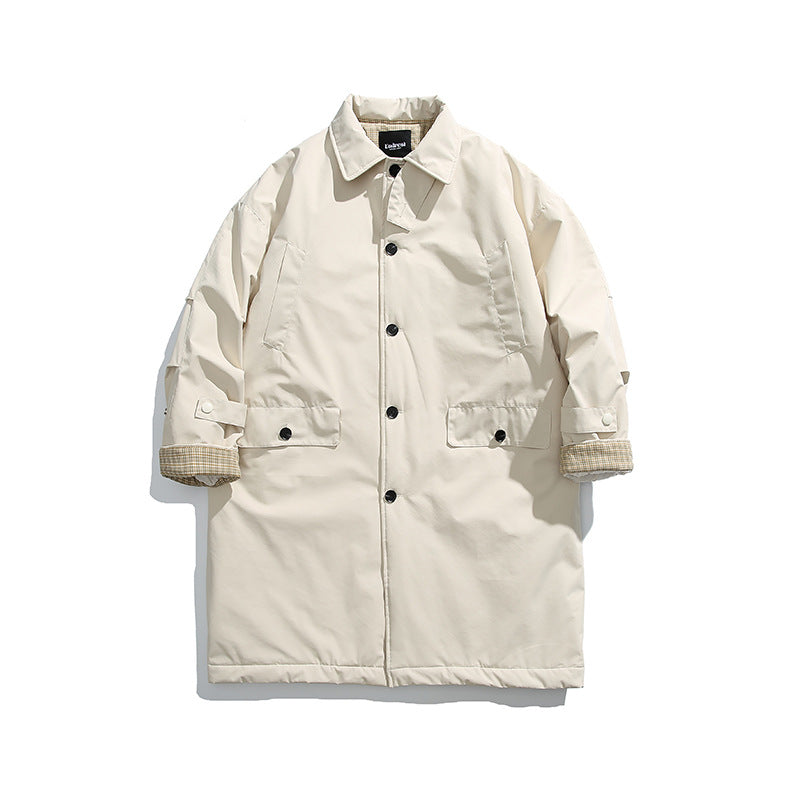 Men's Padded Coat with Shirt Collar and Thermal Lining Mune Fashion