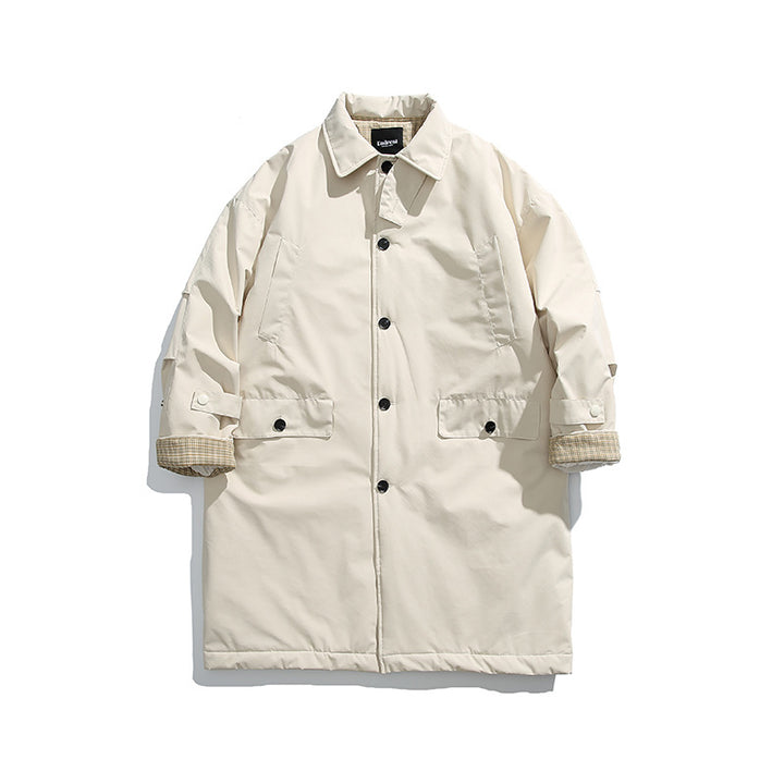 Men's Padded Coat with Shirt Collar and Thermal Lining Mune Fashion