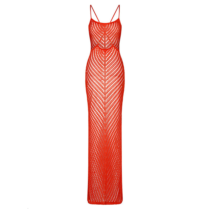 Women airy mesh maxi dress with fascinating design Mune Fashion