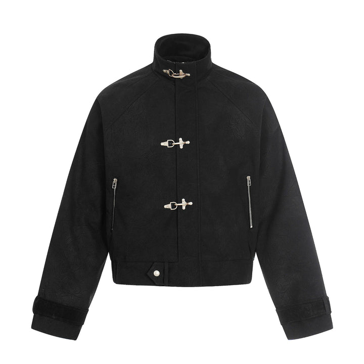 Unisex Short Cut Boxy Blouson with Toggle Closures and Adjustable Cuffs Mune Fashion
