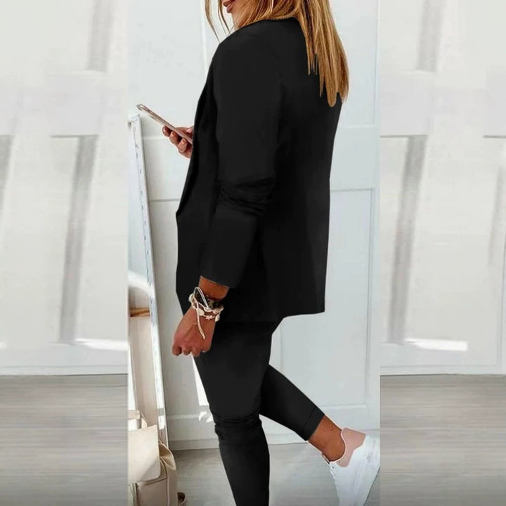 Women's Elegant Blazer Set with Comfortable Jogging Pants Mune Fashion