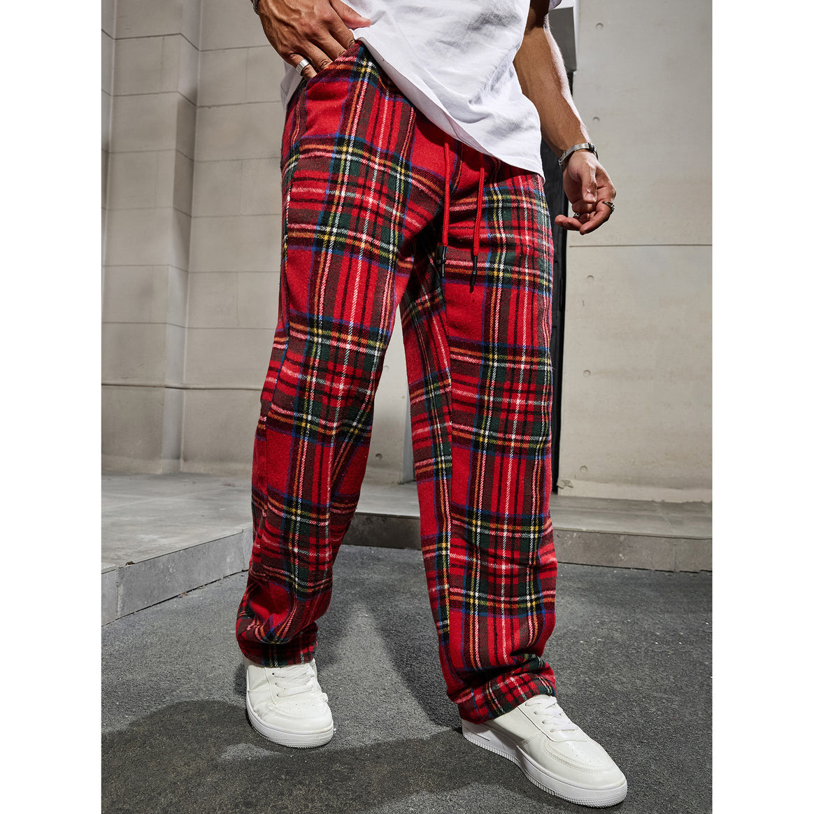 Men's Checked Leisure Pants Mune Fashion