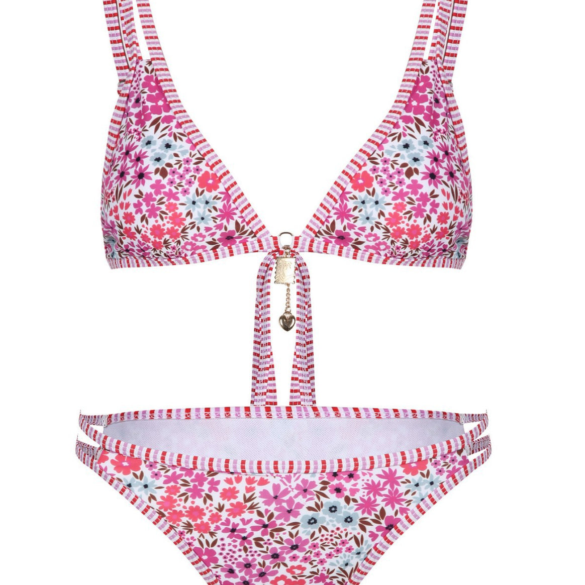 Women's bikini set with floral pattern and adjustable straps Mune Fashion
