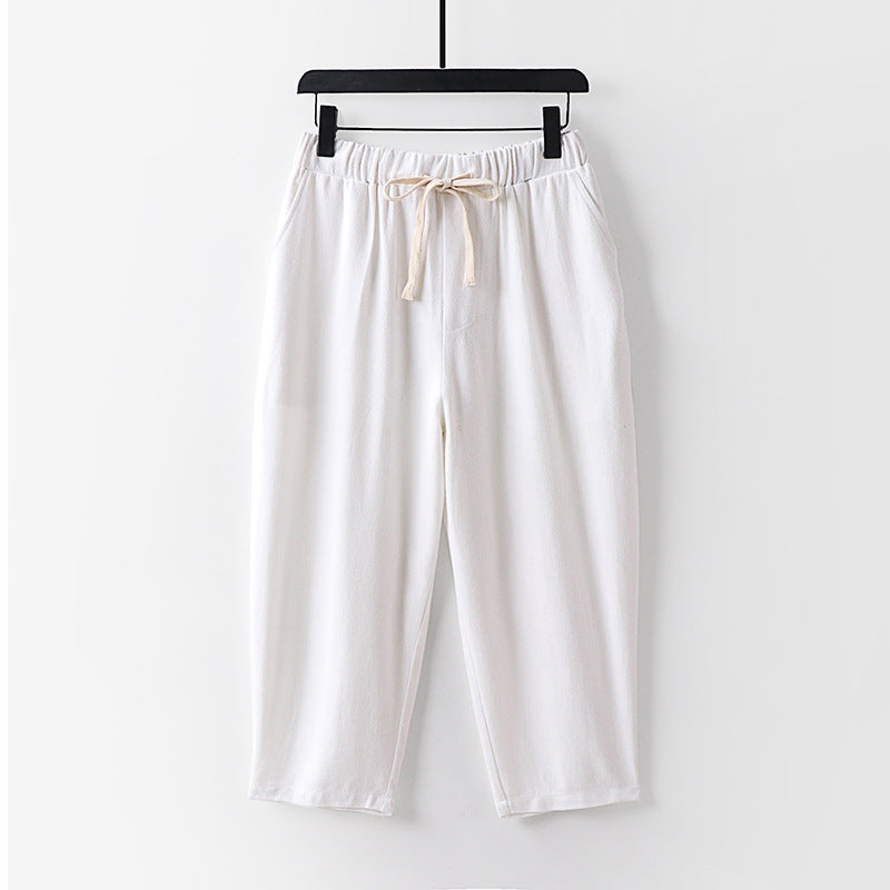 Women Casual Jogging Pants with Drawstring and Wide Leg Mune Fashion