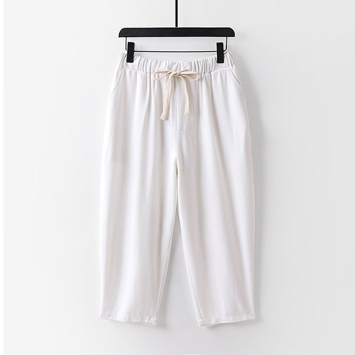 Women Casual Jogging Pants with Drawstring and Wide Leg Mune Fashion