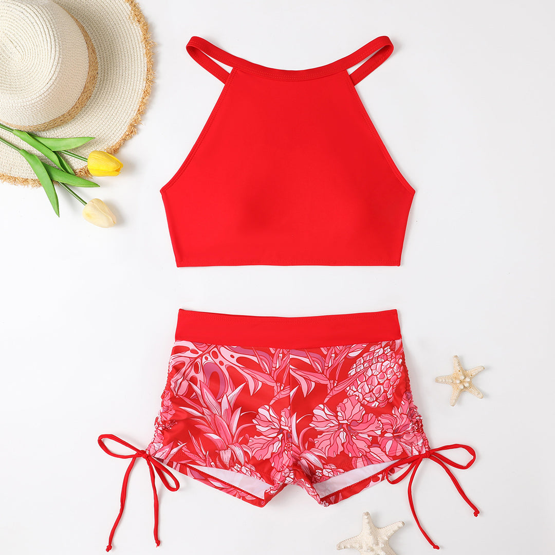 Women's Sporty Bikini Set with Colorful Pattern Mune Fashion