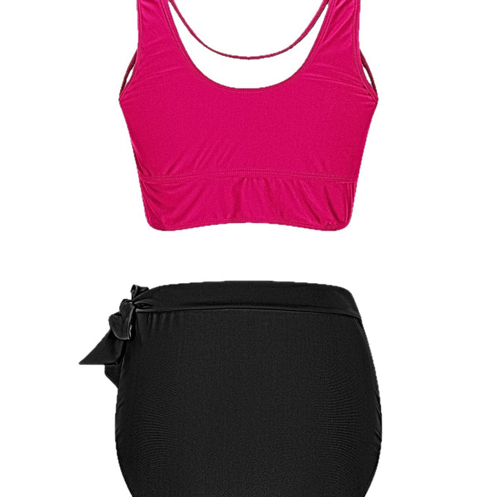 Women's High-Waisted Bikini Set with Playful Bows Mune Fashion