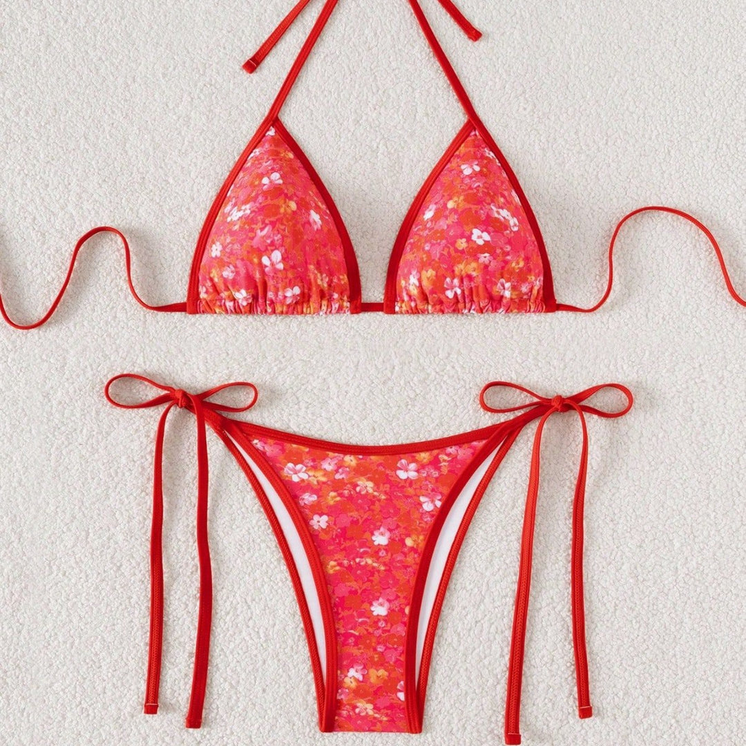 Ladies playful triangle bikini with side tie strings Mune Fashion