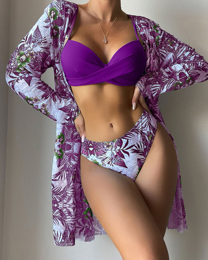 Women's Beach Cover-Up with Floral Pattern Mune Fashion