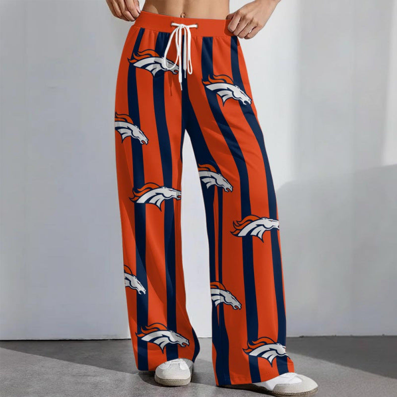 Women's Casual Sports Pants with Extra Large Logo Mune Fashion