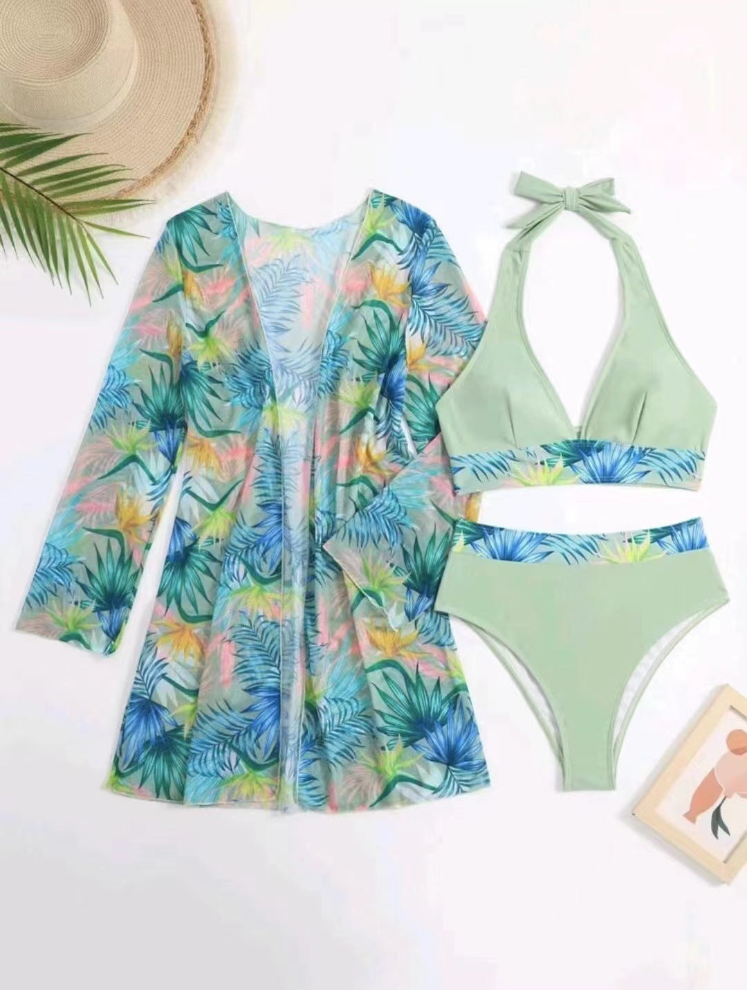 Women’s bikini set with colorful cover-up Mune Fashion
