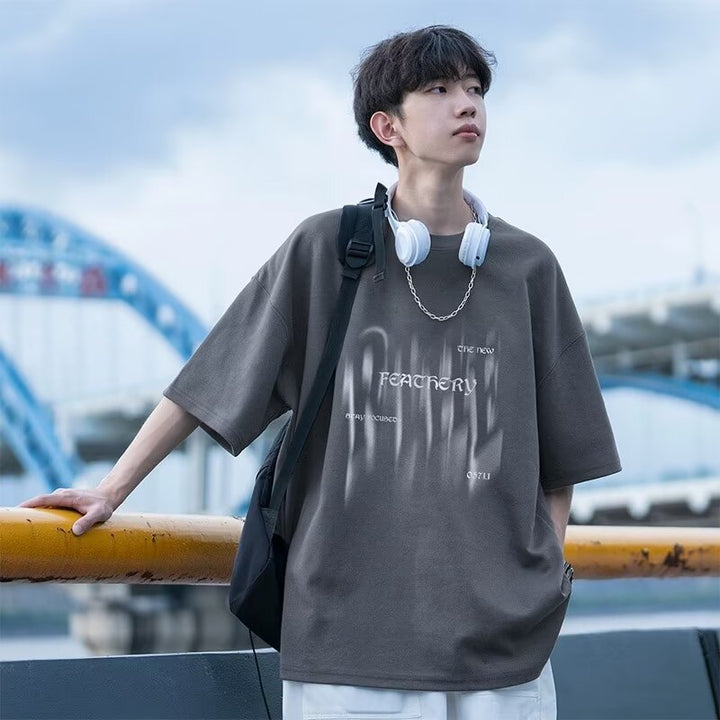 Men's Oversized T-Shirt with Creative Print Mune Fashion