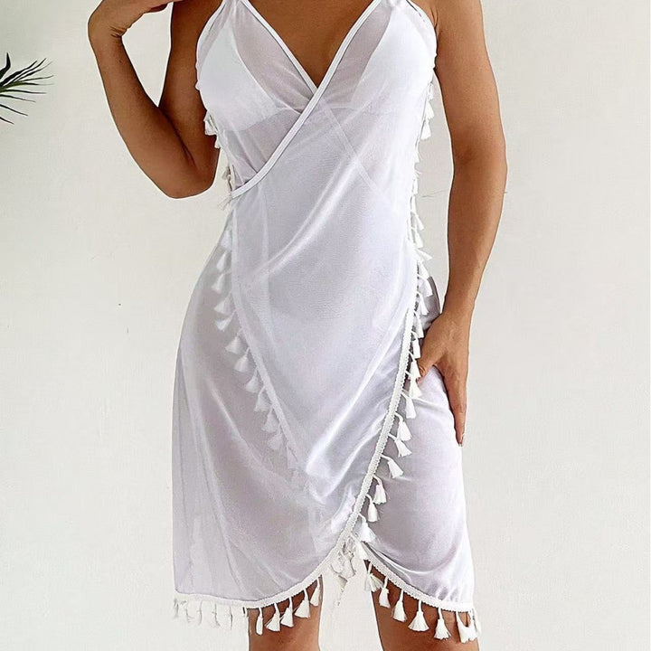 Women’s beach dress with playful fringes Mune Fashion