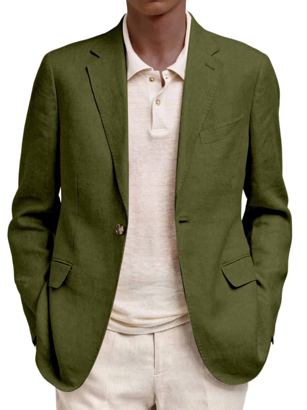 Men's lightweight linen blazer with unstructured silhouette and patch pockets Mune Fashion