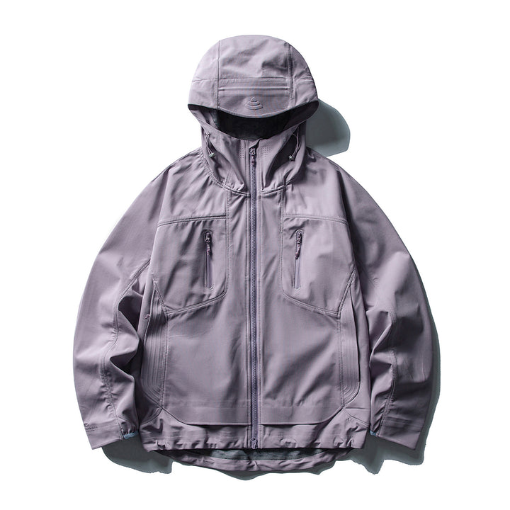 Women's water-repellent softshell jacket with hood and two-way zipper Mune Fashion