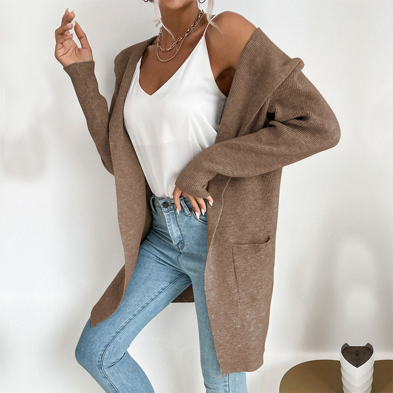 Women Casual Knit Coat Mune Fashion