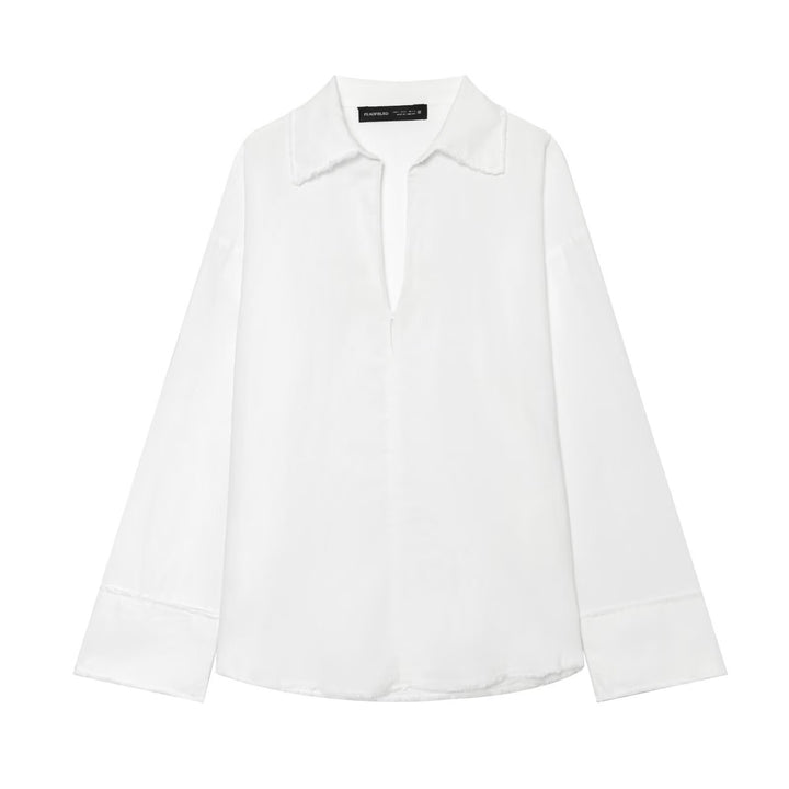 Women Two-Piece Loungewear Set with Loose Shirt and Flowing Marlene Trousers Mune Fashion
