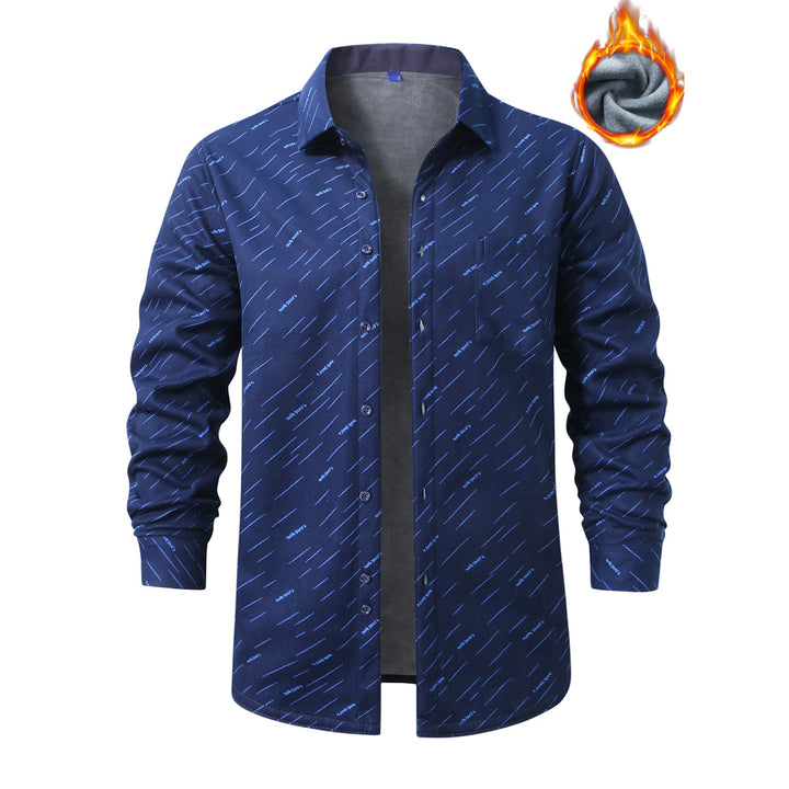Men's checked flannel shirt with warming fleece lining and patch chest pocket Mune Fashion