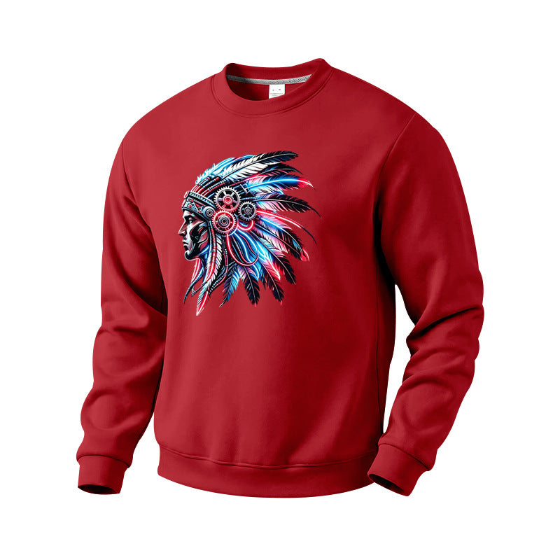 Men's sweatshirt with detailed feather decoration print Mune Fashion