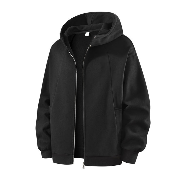 Men's sporty hoodie with full zip
