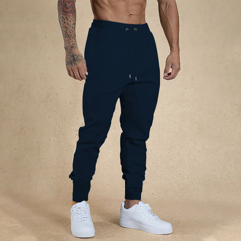 Men's nano athletic terry jogging pants with high waistband drawstring and tapered ribbed cuffs Mune Fashion