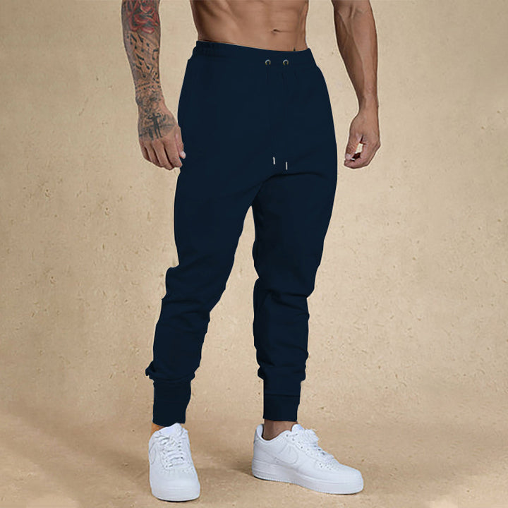 Men's nano athletic terry jogging pants with high waistband drawstring and tapered ribbed cuffs Mune Fashion