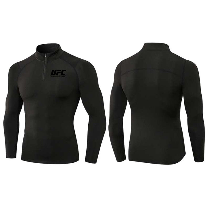 Men's tight-fitting compression shirt with short zipper and long sleeves Mune Fashion