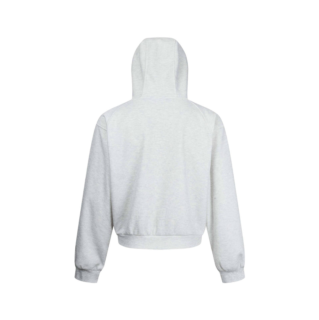 Ladies hooded sweatshirt jacket with zipper and raglan sleeves Mune Fashion
