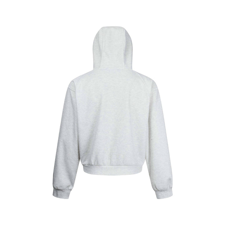 Ladies hooded sweatshirt jacket with zipper and raglan sleeves Mune Fashion