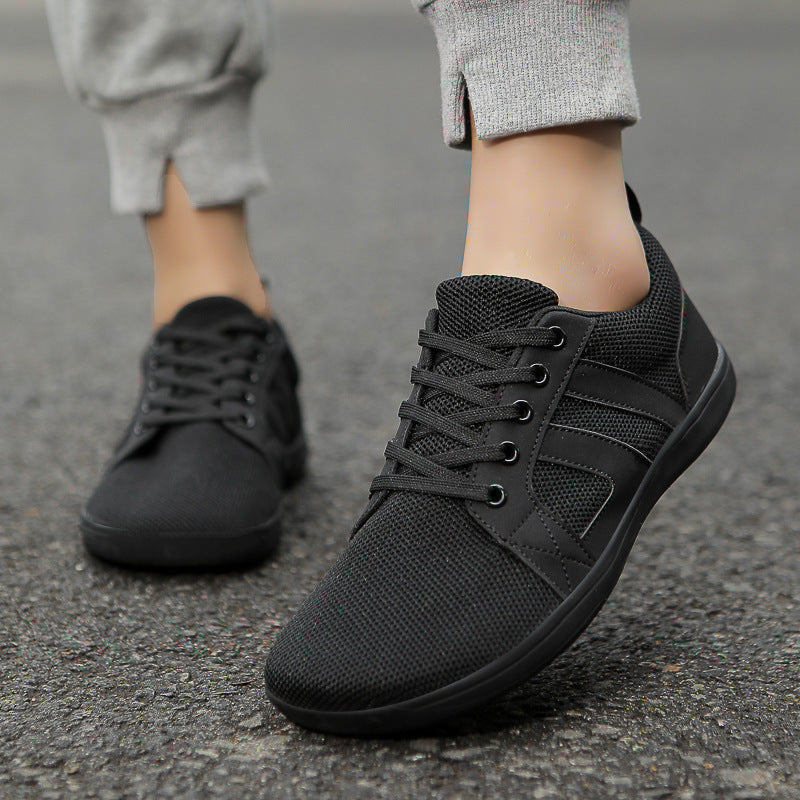 Unisex breathable knitted leisure sneakers with padded heel collar and flexible EVA sole Mune Fashion