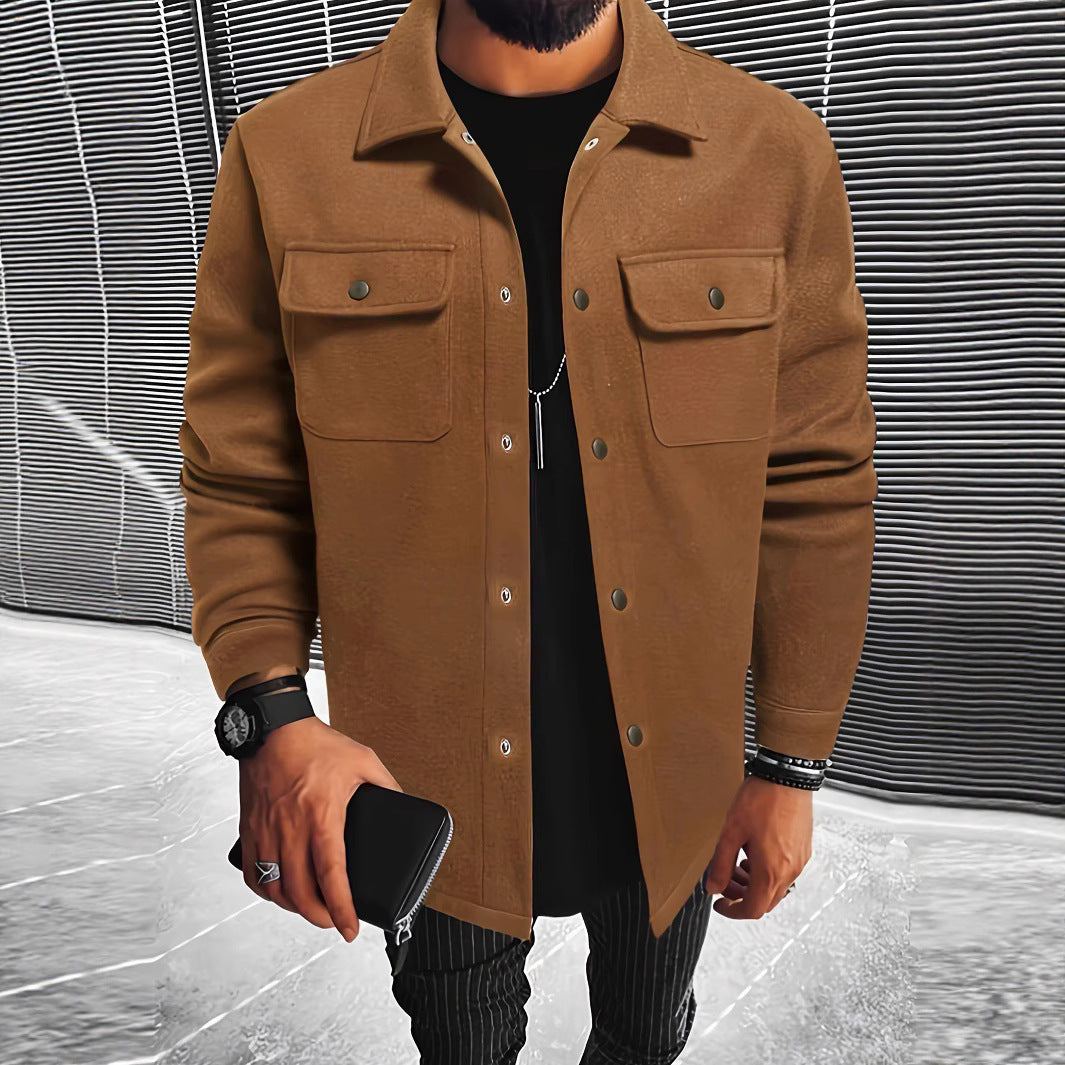 Men's Fashion Shirt Jacket with Practical Pockets