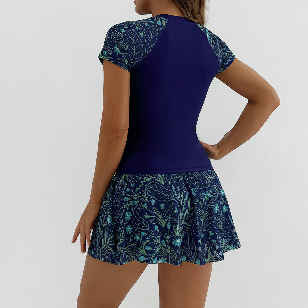 Women's Sporty Swim Set with Fashionable Ruffle Shorts Mune Fashion