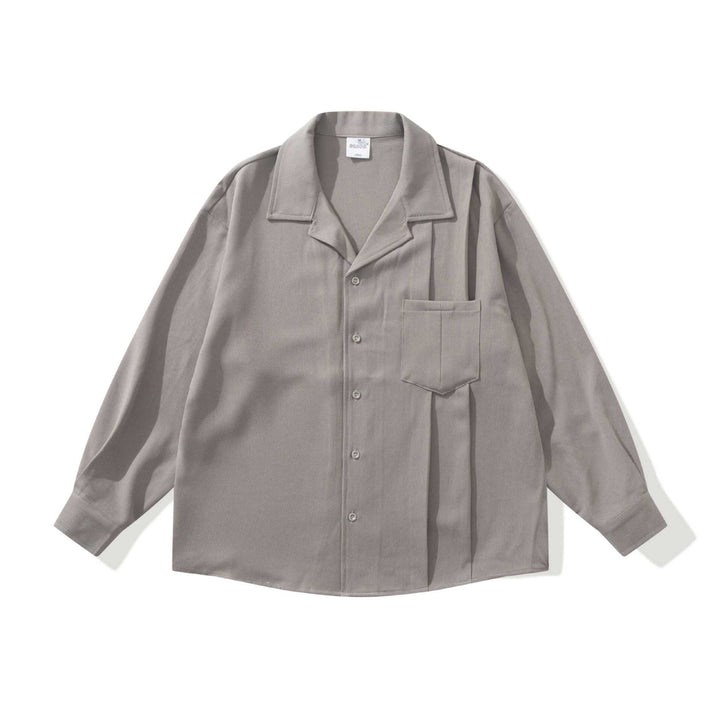 Unisex Oversize Shirt Jacket with Open Notch Collar and Chest Pocket Mune Fashion