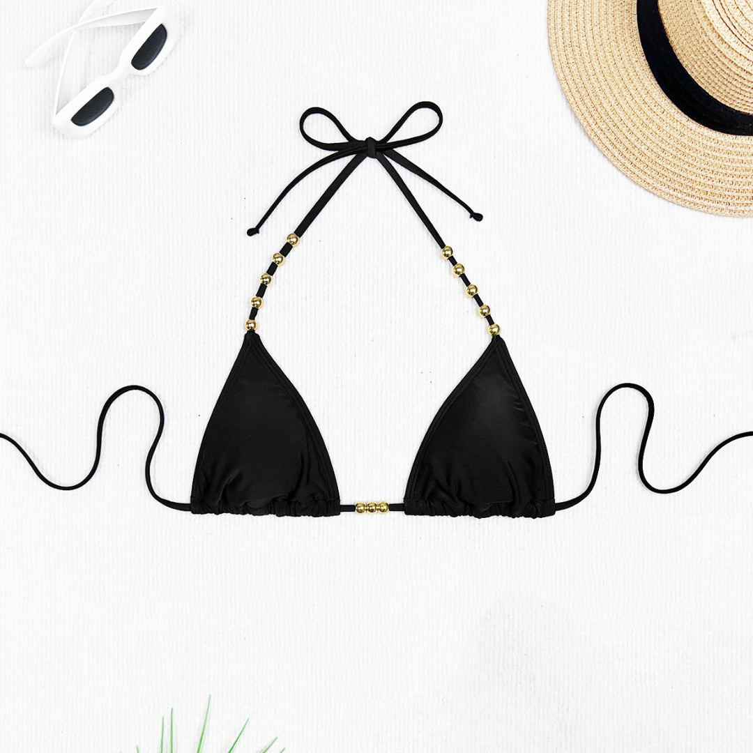 Women’s triangle bikini with decorative gold-colored accents Mune Fashion
